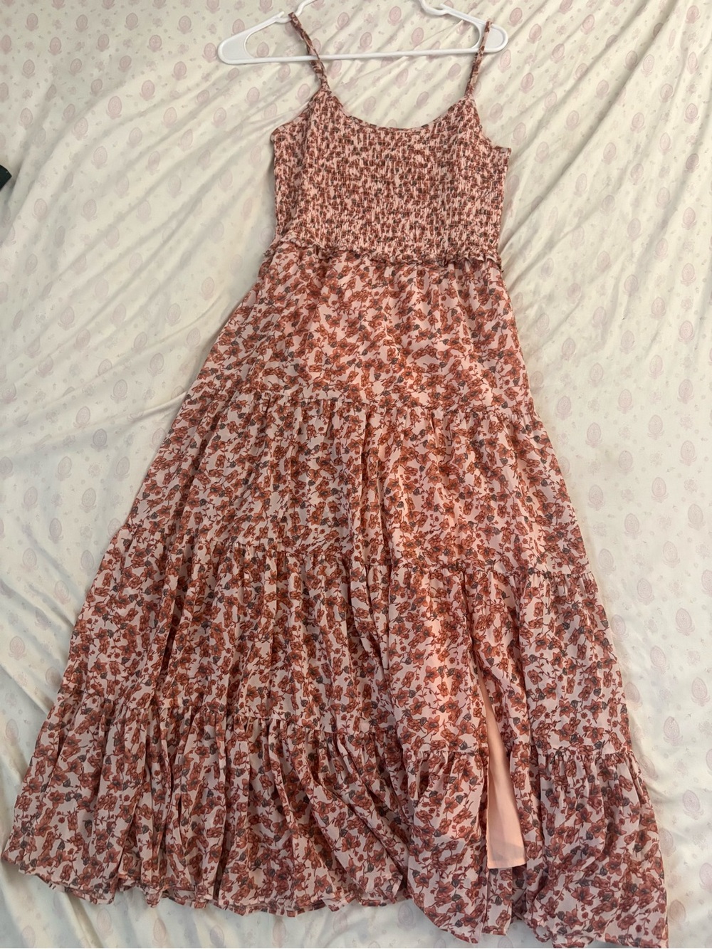 Lush Pink Floral Maxi Dress